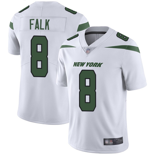 New York Jets Limited White Youth Luke Falk Road Jersey NFL Football #8 Vapor Untouchable->nfl t-shirts->Sports Accessory